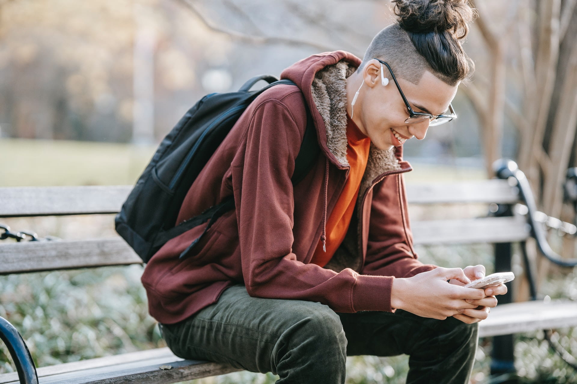 person using their phone